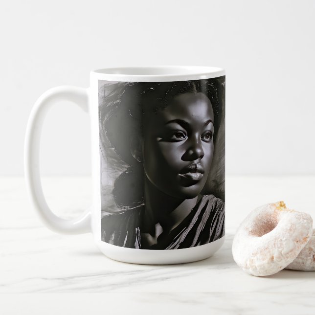 Taza De Café Mujeres "Jazmín" En El Carbón (Con donut)