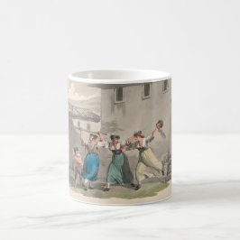 Taza De Café Mujeres luchando en Roma, Italia (Escena histórica