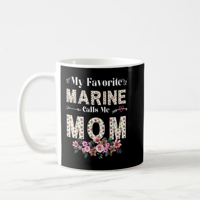 Taza De Café Mujeres Mi marine favorito me llama Mamá Shir (Izquierda)