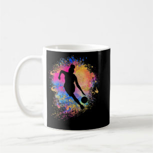 Taza De Café Mujeres negras arcoiris baloncesto silueta african