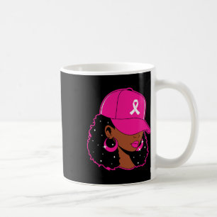 Taza De Café Mujeres negras rosa Guerrera de Concienciación sob