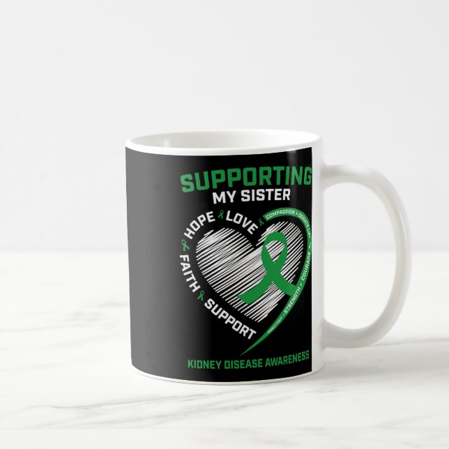 Taza De Café Mujeres Niños Hermanas Verdes Sensibilización sobr (Derecha)