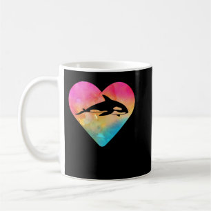 Taza De Café Mujeres o Chicas Orca Whale Tie Dye Watercolor Pul
