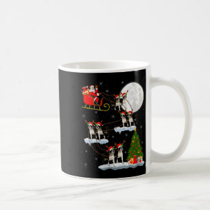Taza De Café Mujeres Perro Boston Terrier Santa Trineo Volando