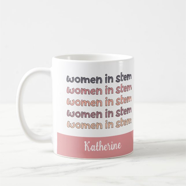 Taza De Café Mujeres personalizados en regalos Stem Steminist (Izquierda)