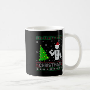 Taza De Café Mujeres reporteras en árbol de Navidad iluminan a