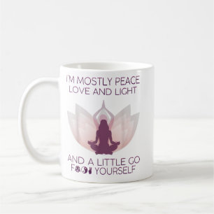 Taza De Café Mujeres Soy principalmente amor por la paz, luz y 