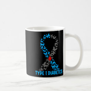 Taza De Café Mujeres Tipo 1 Diabetes V cuello