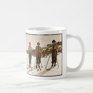Taza De Café Mujeres vintage retro esquiando 'Ski Bums 1942'
