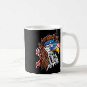 Taza De Café Mullet Águila Calva Patriótica Usa Bandera America