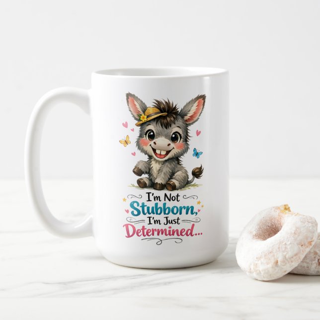 Taza De Café Mulo Terco y Lindo  (Con donut)