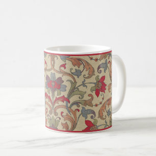 Taza De Café Multicolor Damasco floral café Mug