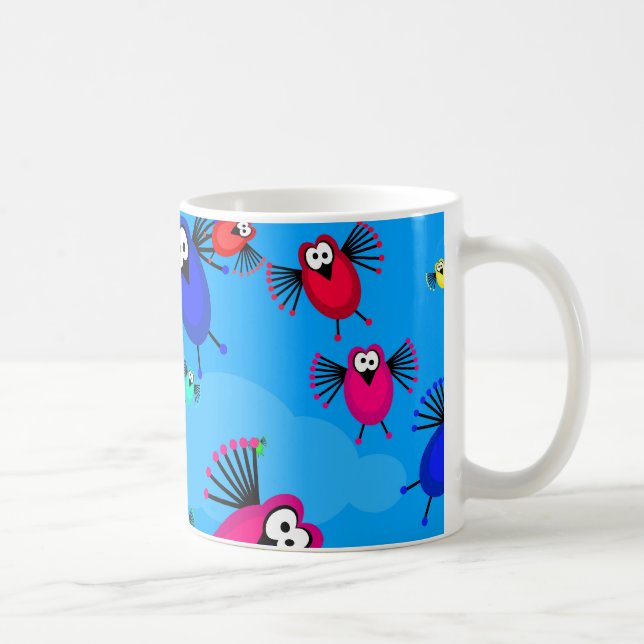 Taza De Café Multitud de pájaros (Derecha)