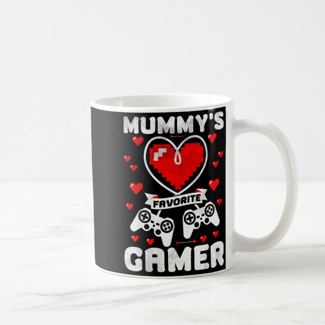 Taza De Café Mummy's Favorite Gamer Funny Boys Kids Valentine's (Derecha)