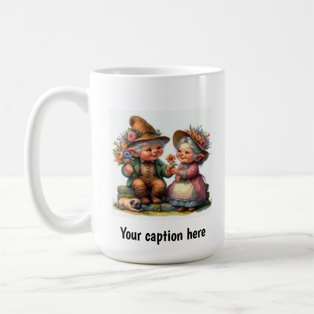 Taza De Café Munchkins de personas de edad avanzada adorables c (Izquierda)
