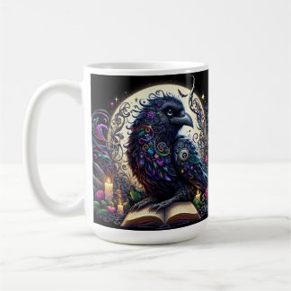 Taza De Café Mundo de Fantasía del Cuervo Místico