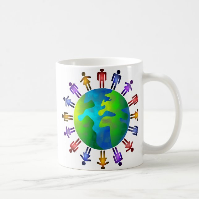 Taza De Café Mundo de la gente (Derecha)