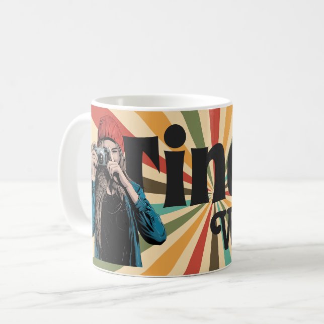 Taza De Café Mundo del fotógrafo adolescente chica (Anverso izquierdo)