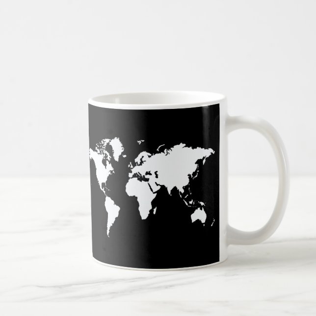 Taza De Café Mundo Elegante Negro (Derecha)