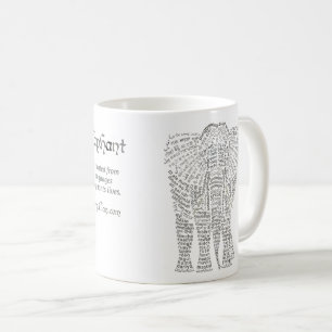 Taza De Café Mundo Mundial de la Mug de Elefantes Asiáticos