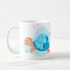Taza De Café Mundo submarino. Vida marina. Cute sea・turtle
