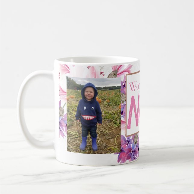 TAZA DE CAFÉ MUNDOS LA MEJOR NANA FLORAL (Izquierda)