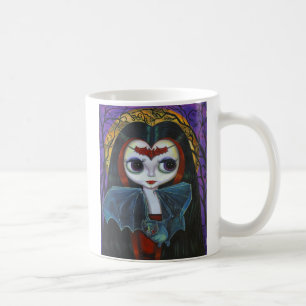 Taza De Café Muñeca Chica de vampiros con bat Mug