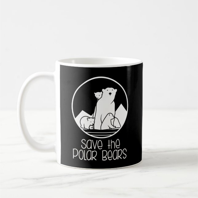 Taza De Café Muñeca de apoyo al oso polar (Izquierda)
