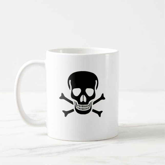 Taza De Café Muñeca de café Black Skull (Izquierda)