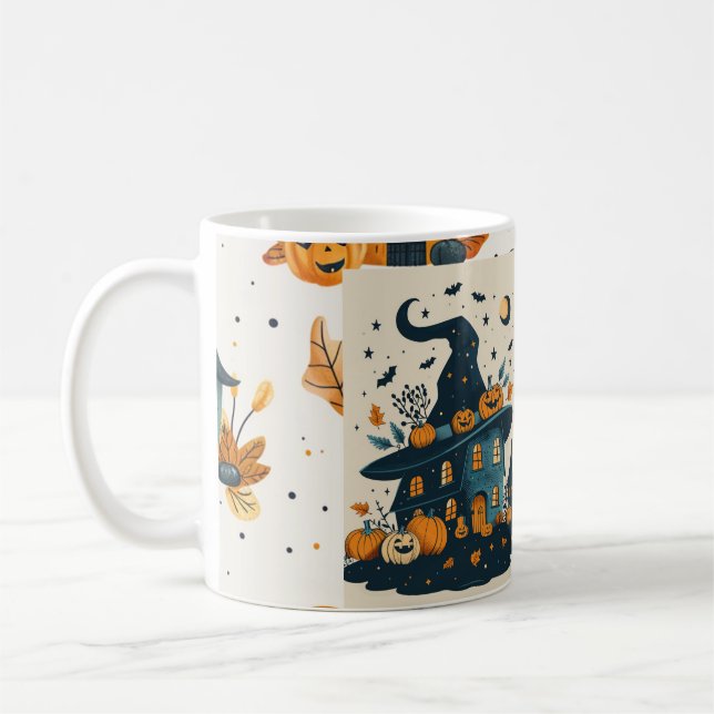 Taza De Café Muñeca de calabaza de Halloween (Izquierda)