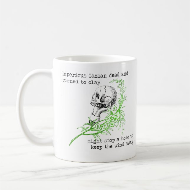 Taza De Café Muñeca de cráneo de Hamlet (Izquierda)
