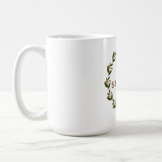 Taza De Café Muñeca de flores verde shalom