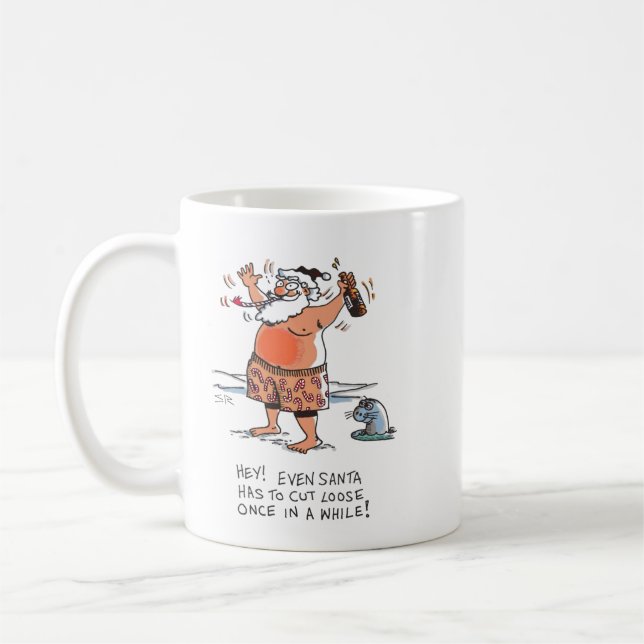 Taza De Café Muñeca de foca de Santa W seca (Izquierda)
