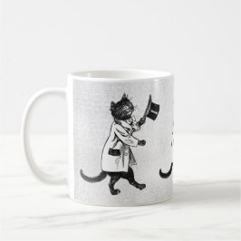 Taza De Café Muñeca de gato Retro Guay Top Hat