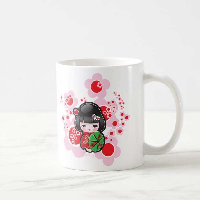 Taza De Café Muñeca de Kawaii Kokeshi (Derecha)