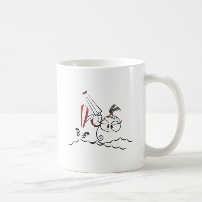 Taza De Café Muñeca de Kitesurfing (Derecha)