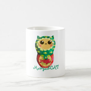 Taza De Café Muñeca de Matryoshka del gato