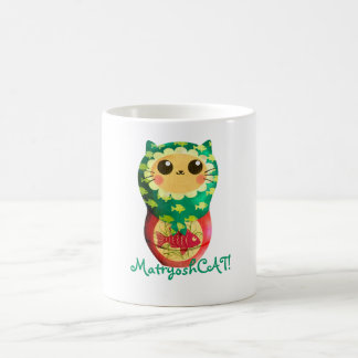 Taza De Café Muñeca de Matryoshka del gato
