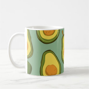 Taza De Café Muñeca de patrón de aguacate