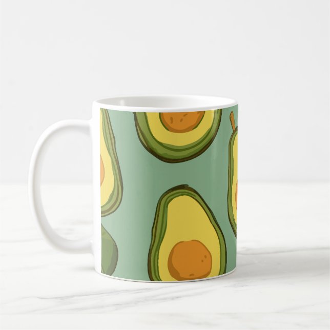 Taza De Café Muñeca de patrón de aguacate (Izquierda)