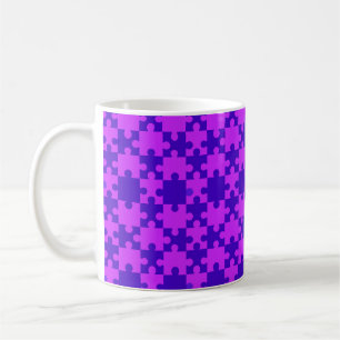 Taza De Café Muñeca de rompecabezas magenta
