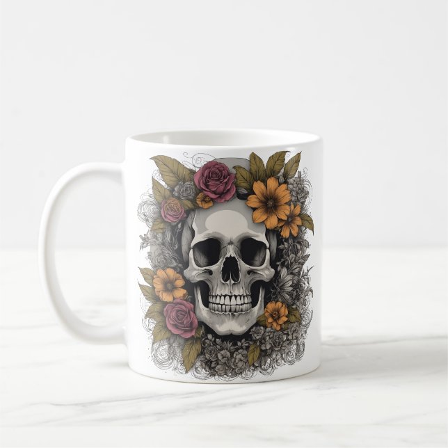 Taza De Café Muñeca de skeleton florida (Izquierda)