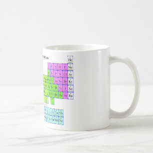 Taza De Café Muñeca de tabla periódica única de Mipdatabase