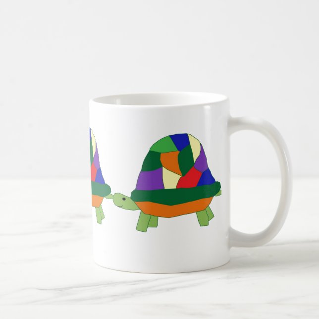 Taza De Café Muñeca de tortuga arco iris (Derecha)