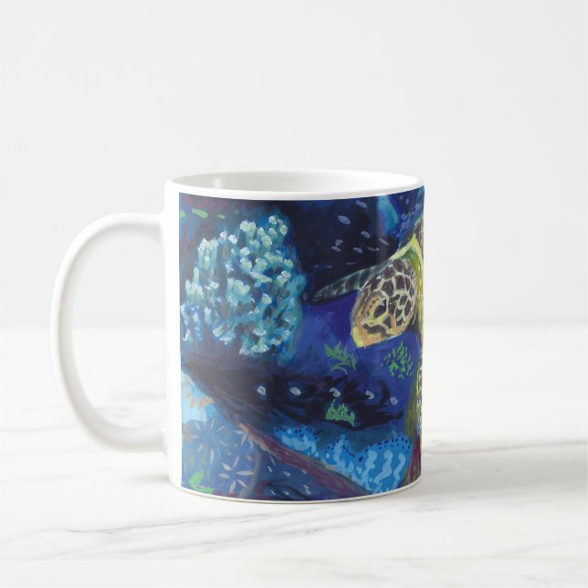 Taza De Café Muñeca de tortuga marina (Izquierda)