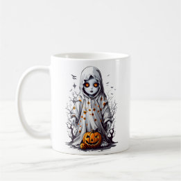 Taza De Café Muñeca espeluznante y embrujada de Halloween