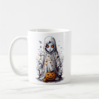 Taza De Café Muñeca espeluznante y embrujada de Halloween
