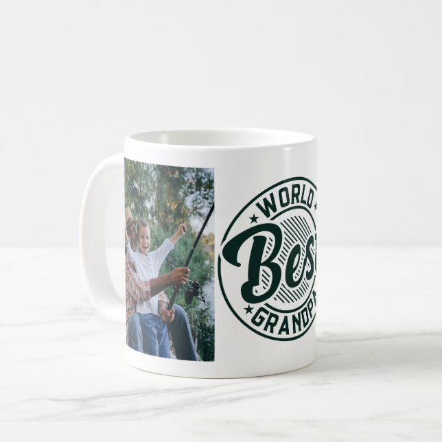 Taza De Café Muñeca fotográfica del mejor abuelo del mundo (Anverso izquierdo)