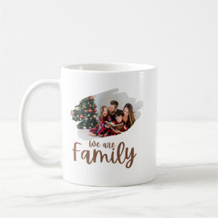 Taza De Café Muñeca fotográfica sencilla de familia blanca marr