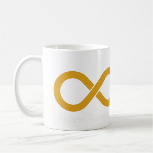 Taza De Café Muñeca infinita de oro autista